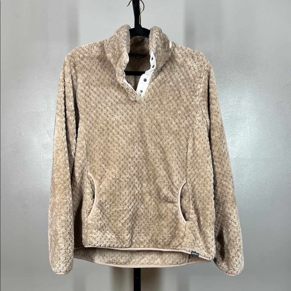 Eddie Bauer Tan Textured Sweatshirt